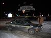 Car 7 at the start at the Alcan Highway