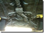 Underside with the front subframe removed