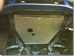 Skid plate installed