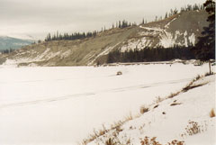 Long Lake ice racing course in 2000